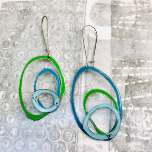 Cool Scribbles Upcycled Tin Earrings