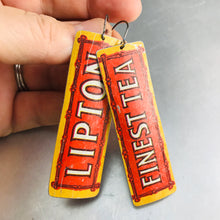 Load image into Gallery viewer, Lipton Finest Tea Upcycled Tin Earrings