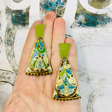 Load image into Gallery viewer, Morris Fans Recycled Tin Post Earrings