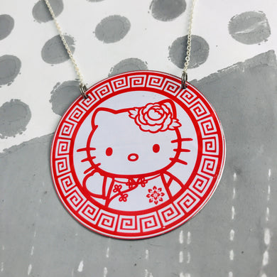 Hello Kitty Circle Zero Waste Tin Necklace
