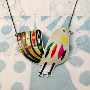 Mod Songbird Recycled Tin Necklace