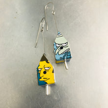 Load image into Gallery viewer, Simpson’s Characters Tiny Tin Birdhouse Earrings