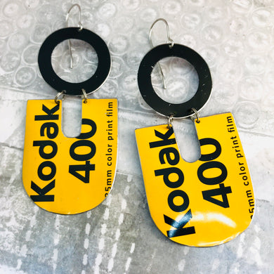 Kodak 400 Chunky Horseshoes Zero Waste Tin Earrings