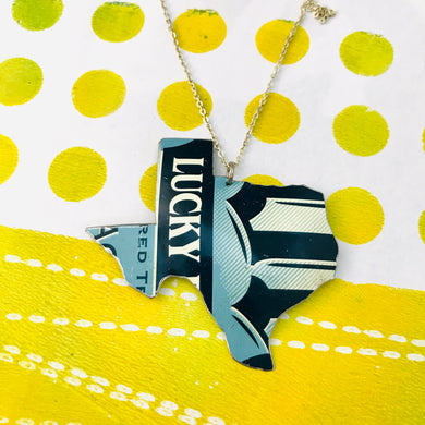 Lucky Texas Recycled Tin Necklace