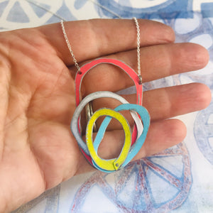 Reversible Scribbles Upcycled Tin Necklace