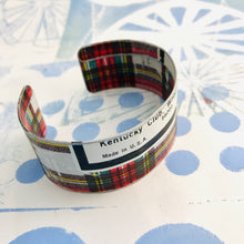 Load image into Gallery viewer, Union Made Tartan Upcycled Tin Cuff