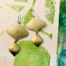 Load image into Gallery viewer, Mixed Golds Starburst Rex Ray Zero Waste Tin Earrings