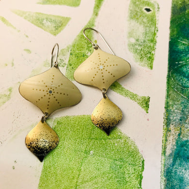 Mixed Golds Starburst Rex Ray Zero Waste Tin Earrings