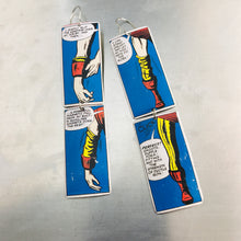 Load image into Gallery viewer, Iron Man Comics Narrow Rectangle Tin Earrings