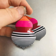 Load image into Gallery viewer, Mod Linear Double Onion Zero Waste Tin Earrings