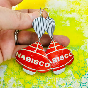 Nabisco Trefoil Upcyled Tin Earrings