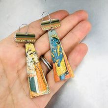 Load image into Gallery viewer, Persian Illustrations Tin Zero Waste Earrings Ethical Jewelry