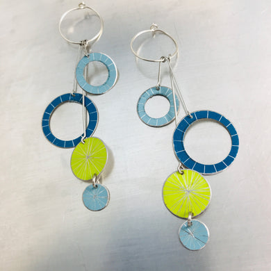 Starburst Rings in Mixed Cools Upcycled Tin Earrings