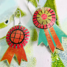 Load image into Gallery viewer, Winner Winner! Upcycled Tin Earrings
