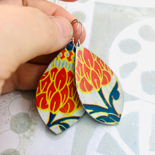 Load image into Gallery viewer, Fantastical Orange Blossoms Medium Pod Tin Earrings