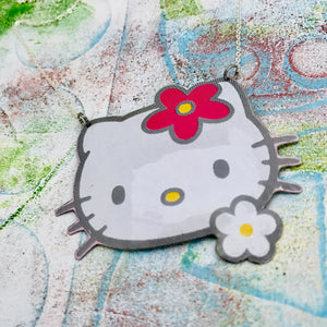 Hello Kitty Pink Flower Zero Waste Tin Necklace