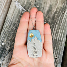 Load image into Gallery viewer, Gold Moon Pine Mountain Concrete &amp; Tin Necklace