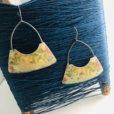 Vintage Flowers Tiny Purse Zero Waste Tin Earrings