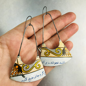 Vintage Cracker Box Recycled Tin Earrings