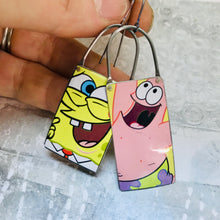 Load image into Gallery viewer, Sponge Bob &amp; Patrick Arched Wire Tin Earrings
