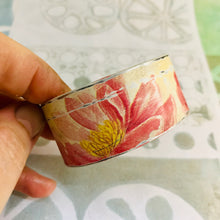 Load image into Gallery viewer, Pink Blossoms Upcycled Tin Cuff