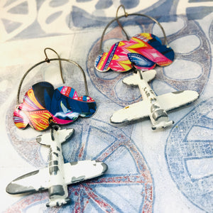RESERVED In Flight Clouds Zero Waste Tin Earrings