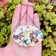 Load image into Gallery viewer, Finches &amp; Flowers Zero Waste Tin Oval Necklace