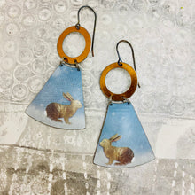 Load image into Gallery viewer, Little Bunnies Small Fans Tin Earrings