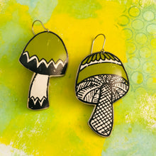 Load image into Gallery viewer, Mid Century Mushrooms Zero Waste Tin Earrings