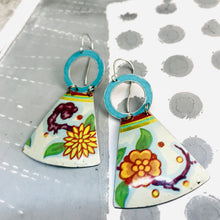 Load image into Gallery viewer, Happy Blossoms Small Fan Tin Earrings