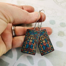 Load image into Gallery viewer, Stained Glass Windows Upcycled Tin Earrings