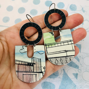 Architectural Renderings Chunky Horseshoes Zero Waste Tin Earrings