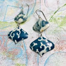 Load image into Gallery viewer, Mixed Deep Blues Rex Ray Zero Waste Tin Earrings