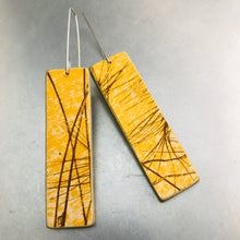 Load image into Gallery viewer, Wheat on Goldenrod Recycled Book Cover Earrings