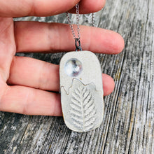 Load image into Gallery viewer, Silver Moon Yarrow Mountain Concrete &amp; Tin Necklace