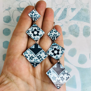 Cascading Diamonds Tin Earrings