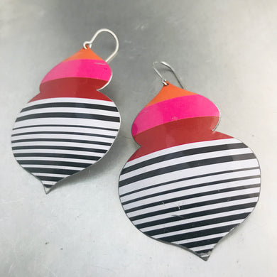 Mod Linear Double Onion Zero Waste Tin Earrings