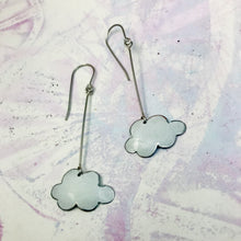 Load image into Gallery viewer, Little White Clouds Upcycled Tin Earrings