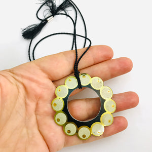 Circle of Pearls Upcycled Tin Necklace