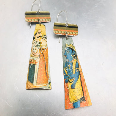 Persian Illustrations Tin Zero Waste Earrings Ethical Jewelry