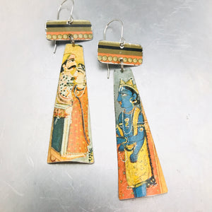 Persian Illustrations Tin Zero Waste Earrings Ethical Jewelry