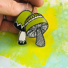 Load image into Gallery viewer, Mid Century Mushrooms Zero Waste Tin Earrings