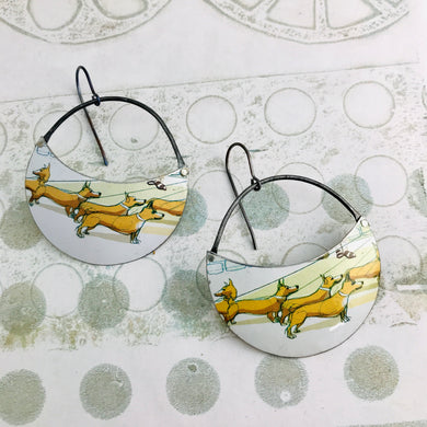 Royal Corgis Recycled Tin Earrings