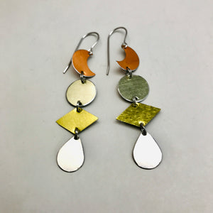 Mixed Golds & Silver Lucky Charms Zero Waste Tin Earrings