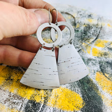 Load image into Gallery viewer, Paper Birch Small Fans Tin Earrings