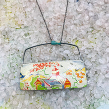 Load image into Gallery viewer, #14 Japanese Village Scene Zero Waste Tin Necklace