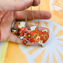 Load image into Gallery viewer, Texas Vintage Wildflowers Upcycled Tin Earrings