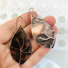 Load image into Gallery viewer, Coppery Branches Medium Pod Tin Earrings