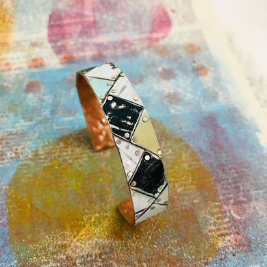 All Squares Upcycled Tesserae Tin Cuff
