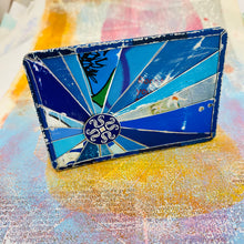 Load image into Gallery viewer, Retro Starburst Blues Tin Belt Buckle